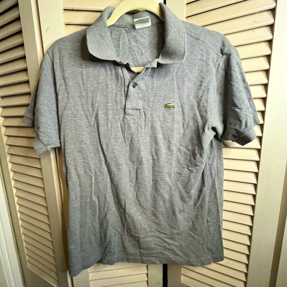 Lacoste Shirt Mens Medium Gray Classic Polo Casual Short Sleeve